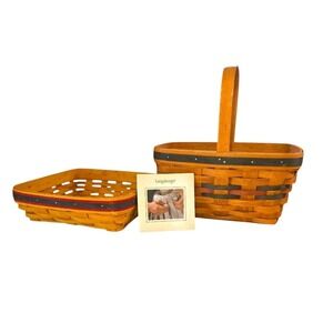 Longaberger‎ 1991 Shades of Autumn Spring Basket Stationary Handle